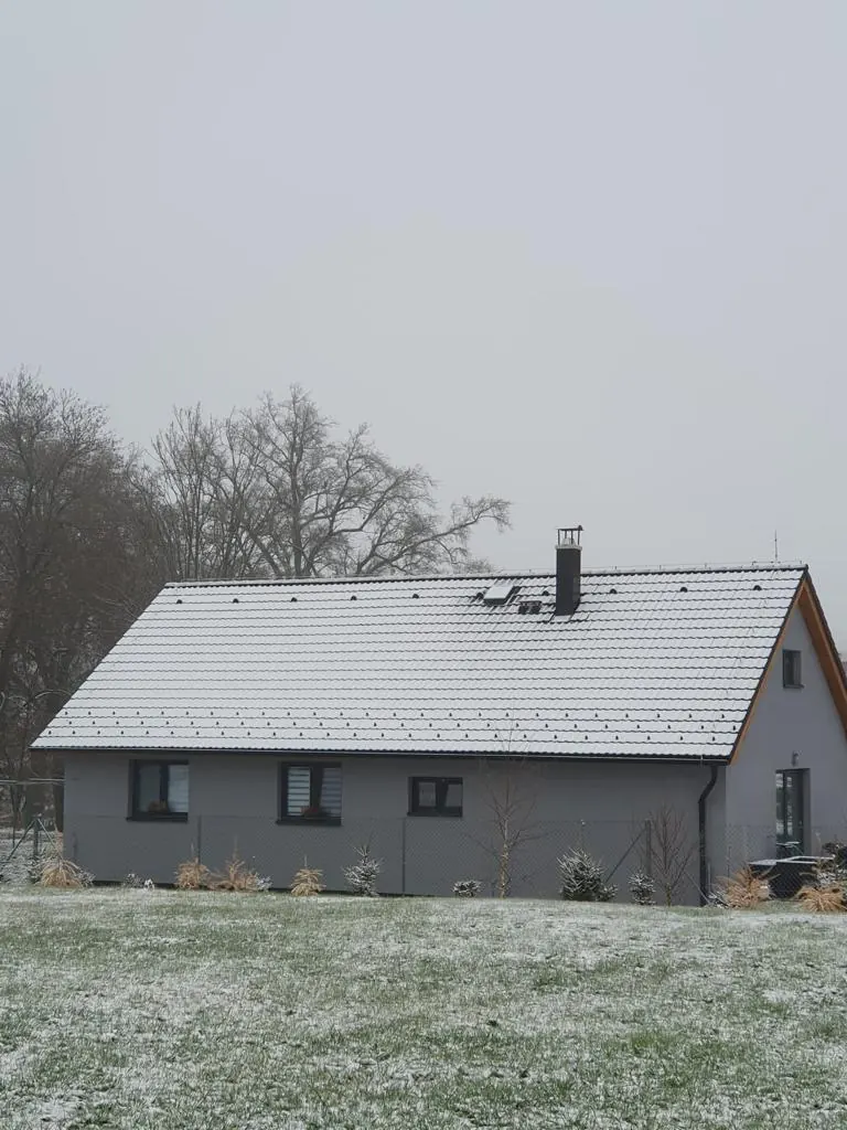 Rodinný dům s krytým stáním, Staré Město pod Landštejnem – pohled na dům z dálky